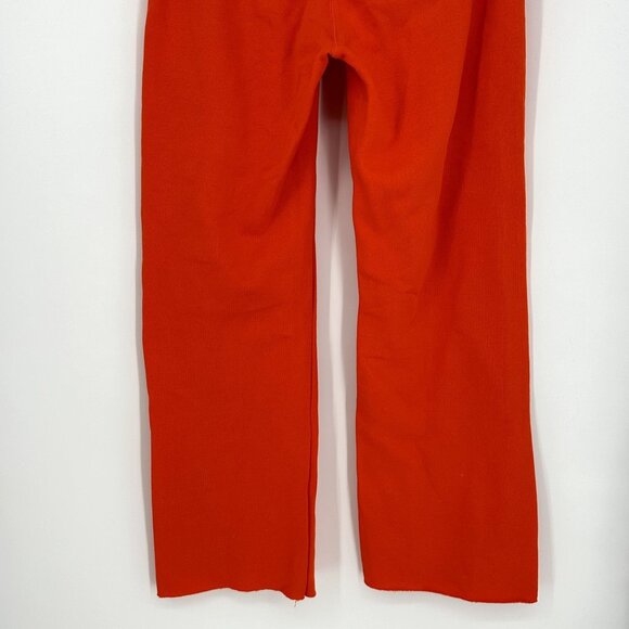 Soffe Women's Sweatpants Soft Orange Wide Leg Pants Size Large Raw Hem - Picture 4 of 10